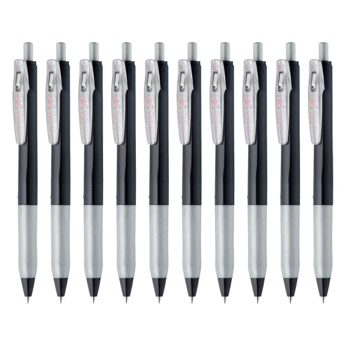 Zebra Sarasa Clip Silver Gel Ballpoint Pen 0.5mm Deco Shine 10 Pieces Pack