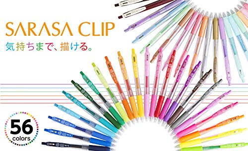 Zebra Sarasa Clip Gel Ballpoint Pens 0.7mm 5 Vibrant Colors Pack of 10