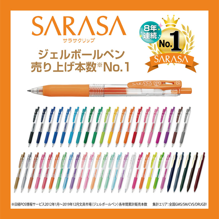 Zebra Sarasa Clip 凝胶圆珠笔 45 支装 - Zebra JJ15-45C-2OM