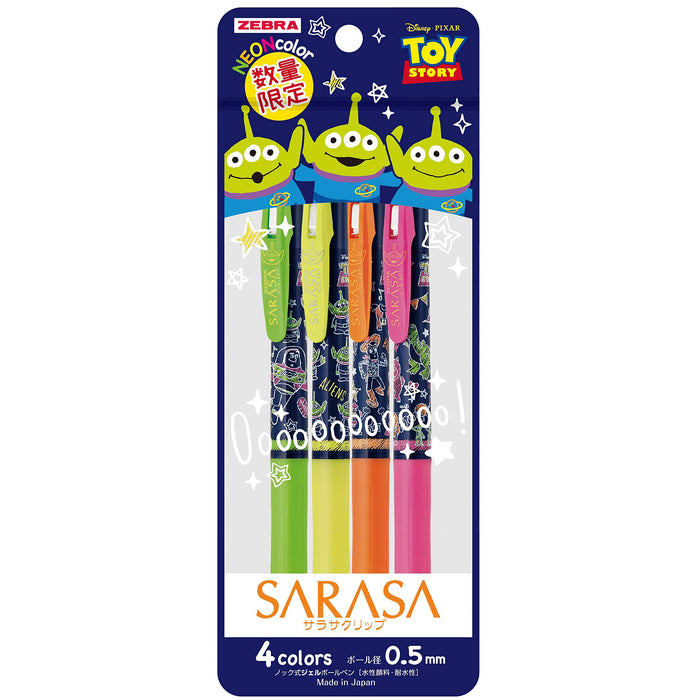 Zebra Sarasa Clip Toy Story 4-Color Gel Pen Set - Ballpoint JJ29-TS-4C