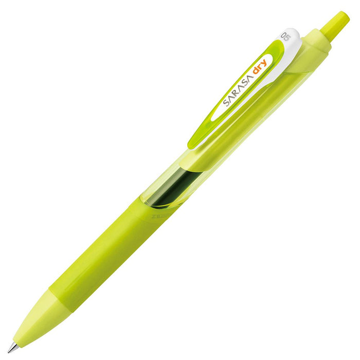 Zebra Sarasa Dry 0.5mm Lime Green Gel Ballpoint Pens Pack of 10