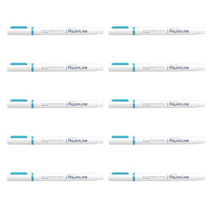 斑馬藍 Mozini Line 螢光筆套裝 - 10 件 B-Wks22-Bl