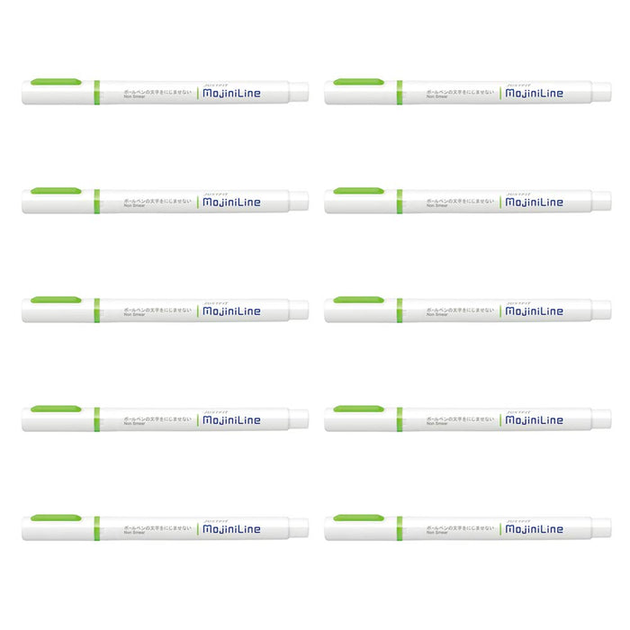 Zebra Just Fit Mozini Line 綠色螢光筆 - 10 支裝 B-Wks22-G 系列