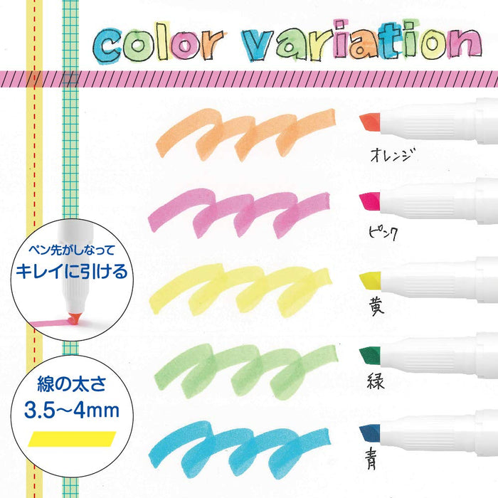 Zebra Just Fit Mozini Line 綠色螢光筆 - 10 支裝 B-Wks22-G 系列