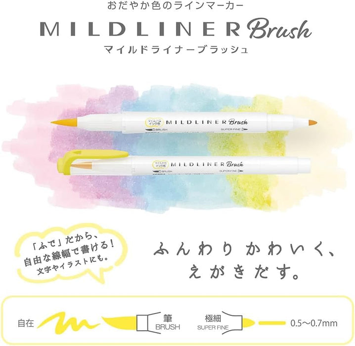 Zebra Highlighter Mild Liner Blush Ocha-San Peaceful Sea Friend Set