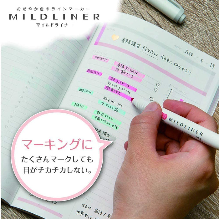 Zebra Mild Liner 荧光笔霜 10 件套 B-WKT7-MCR