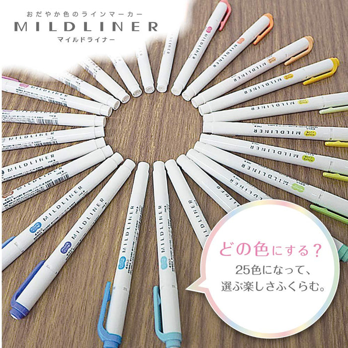 Zebra Mild Liner 柠檬黄高光笔 10 支装 - B-WKT7-MLY