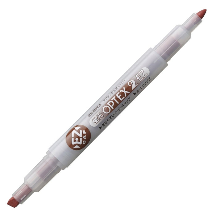 Zebra Optex 2 EZ Brown Highlighter Pack of 10 - B-WKT11-E Model