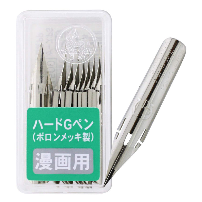 Zebra Manga Nib Hard G Pen 10 Pieces Pack - PG-8B-CK