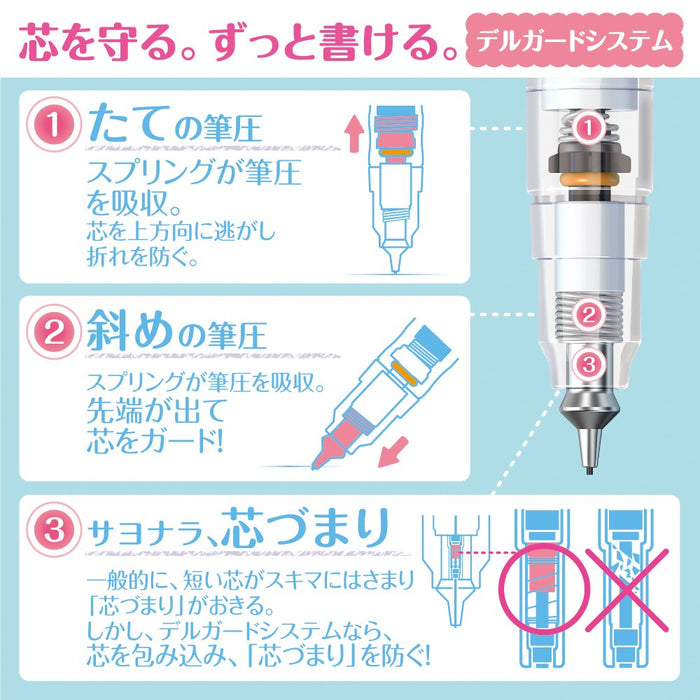 Zebra Delguard Cinnamoroll Mechanical Pencil 0.3 White - P-Mas89-Cn-Q1