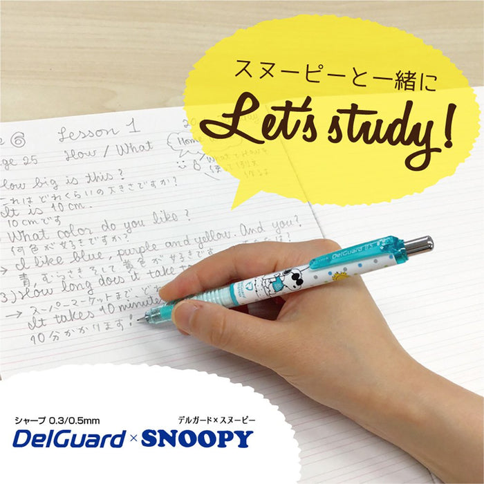 Zebra Delguard 0.5 Limited Color Blue Snoopy Comic Mechanical Pencil