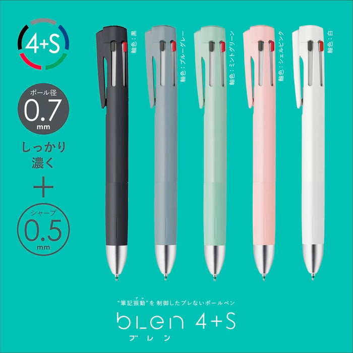 Zebra B4Sa88-Bgr Multifunctional Pen 0.7mm Blue Gray - Versatile Writing Tool