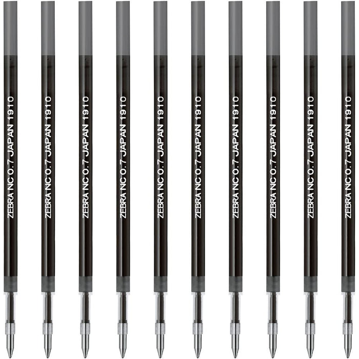 Zebra B-RNC7-BK 10pcs Black 0.7 Lead Bren NC Oil-Based Ballpoint Pen Refill