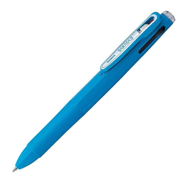 Zebra Sarasa 3B 3-Color Ballpoint Pen 0.5mm Light Blue Pack of 10