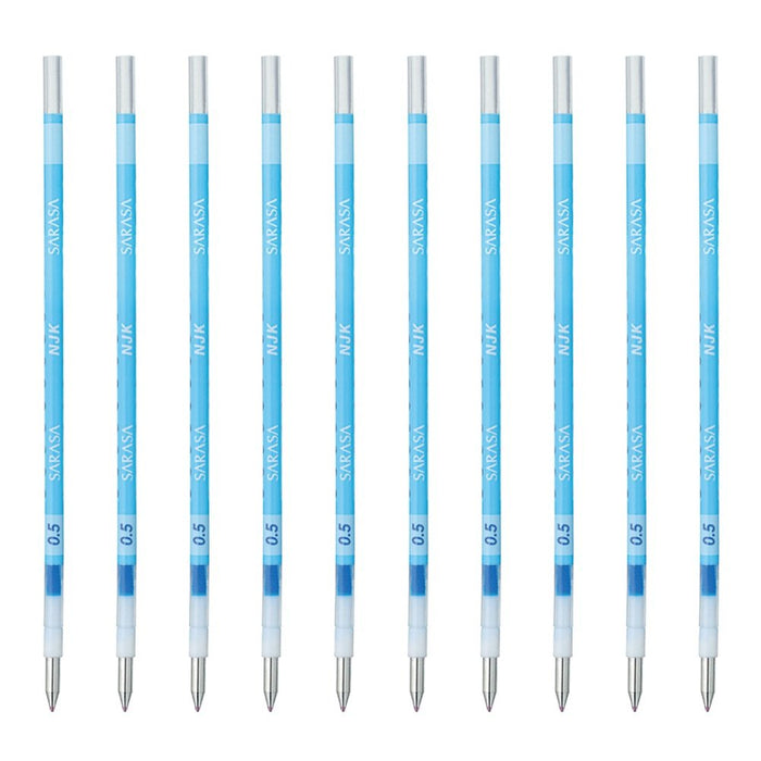 Zebra Prefeel Sarasa Light Blue Ballpoint Pen Refill 0.5 Lead 10 Pack