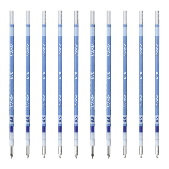 Zebra Prefeel Sarasa Njk-0.5 Lead Pale Blue Ballpoint Pen Refill Pack of 10