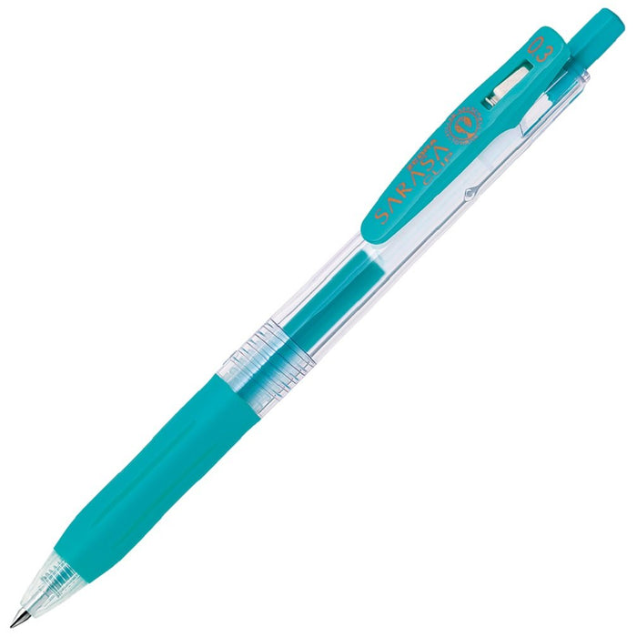 Zebra Sarasa Clip Blue Green Gel Ballpoint Pen 0.3 Pack of 10