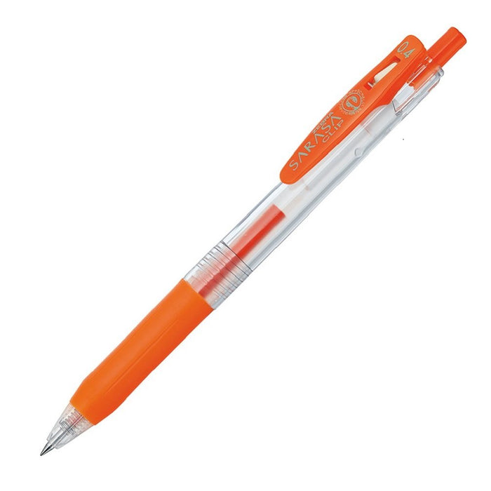 Zebra Sarasa Clip Gel Ballpoint Pen 0.4 Red Orange Pack of 10