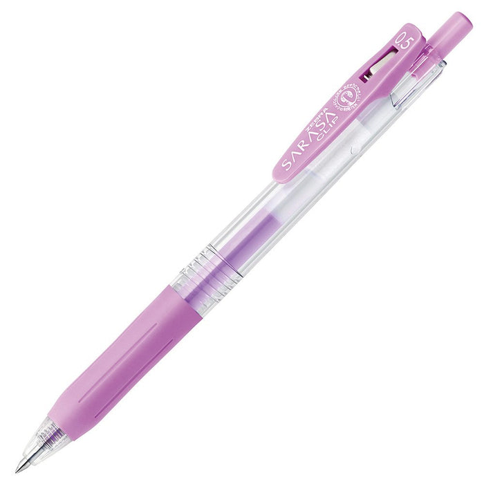 Zebra Sarasa Clip Gel Ballpoint Pen 0.5 Milk Purple Pack of 10