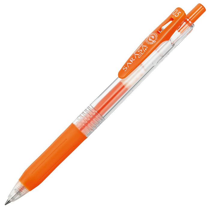 Zebra Sarasa Clip Gel Ballpoint Pen 0.5 Red Orange Pack of 10