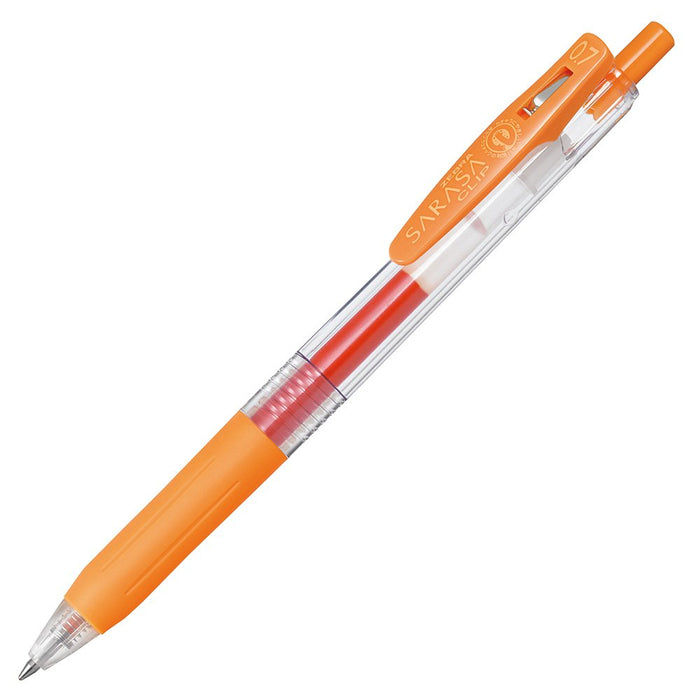 Zebra Sarasa Clip 0.7 Gel Ballpoint Pens in Red Orange 10 Piece Set