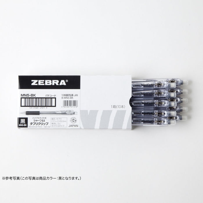 Zebra Blue Tapuri Clip Mechanical Pencils 10 Pieces - B-MN5-BL