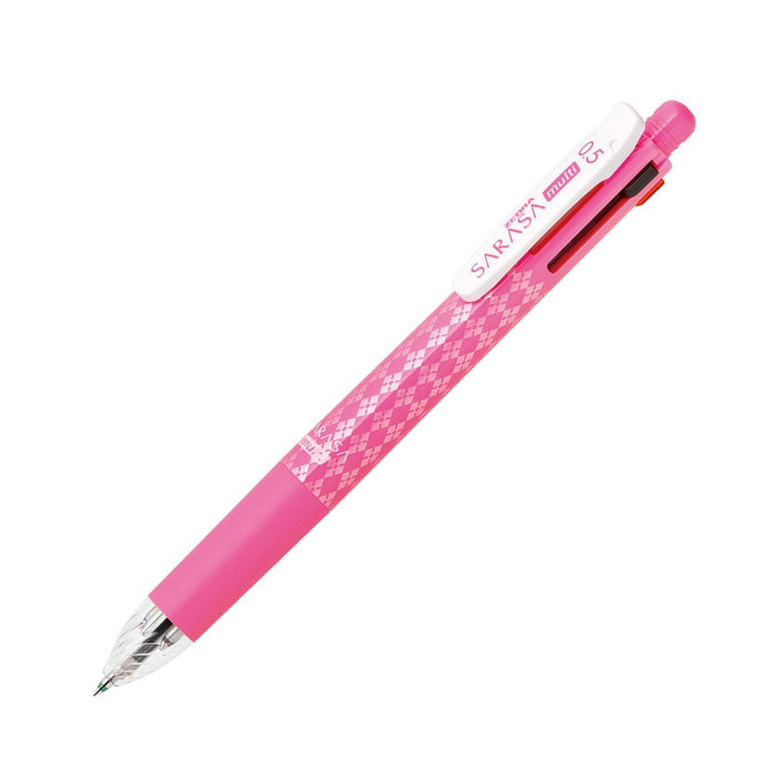 Zebra Multi-Function Pen with 4 Colors & 0.5 Sharp Sarasa in Pink P-J4Sa11-P