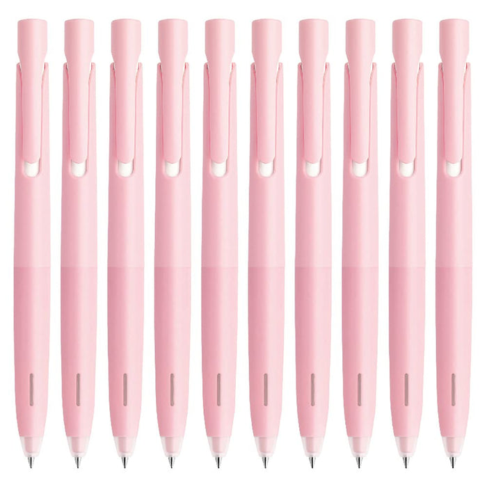 Zebra Oil-Based Ballpoint Pen Bren 0.5mm Light Pink Barrel Black Ink Pack of 10