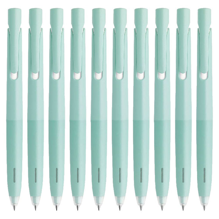 Zebra Bren 0.7mm Oil-Based Ballpoint Pen Mint Green Barrel Black Ink 10-Pack