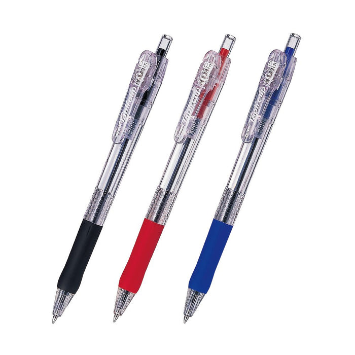 Zebra Oil-Based 0.5 Red Ballpoint Pen Tapuri Clip 10 Pieces Pack - B-Bns5-R