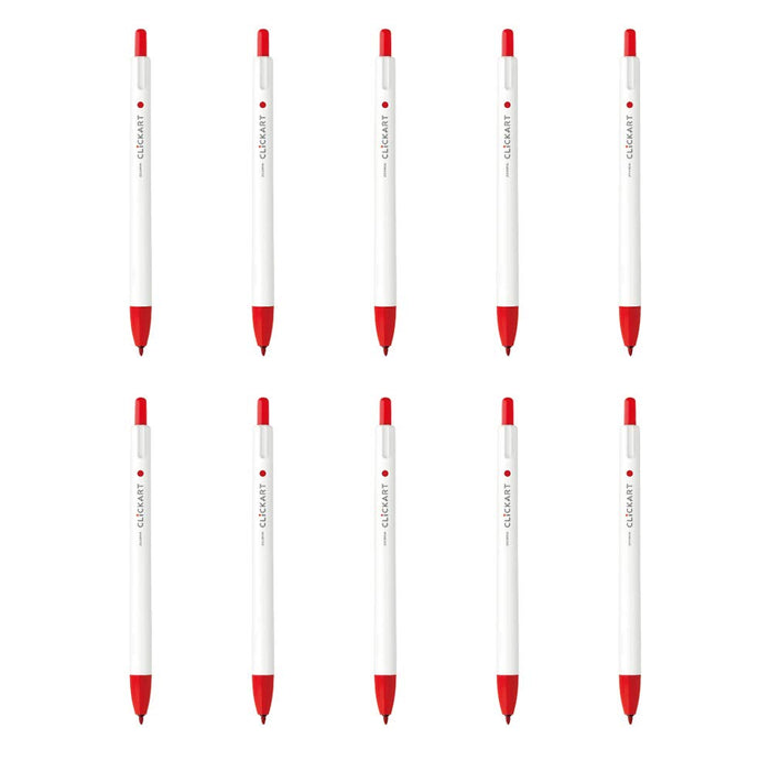 Zebra Clickart Water-Based Red Pen Pack of 10 - B-Wyss22-R