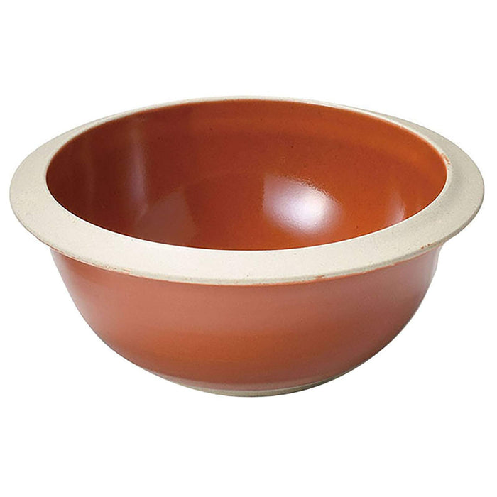 Aito Bisque 碗咖喱民族食品餐具 440 毫升橙色 Seto Ware 适用于洗碗机/微波炉 266447