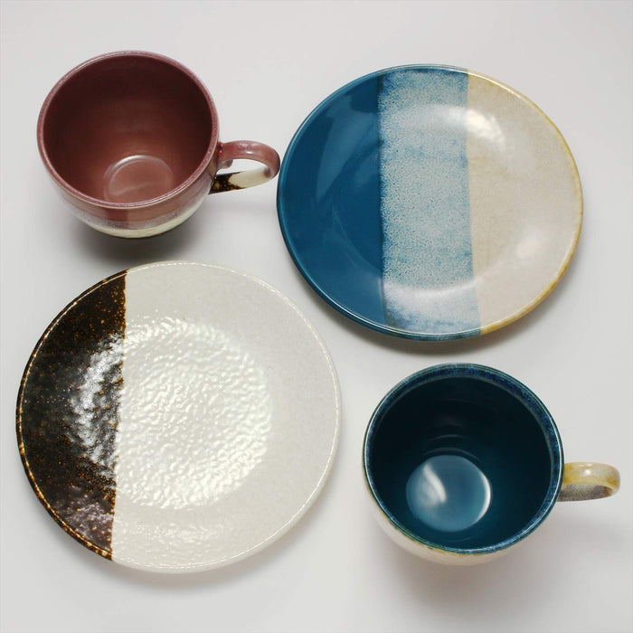 Aito Seisakusho Glaze Works 咖啡杯碟套装 2 件 咖啡厅礼品餐具套装