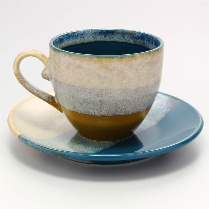 Aito Seisakusho Glaze Works 咖啡杯碟套装 2 件 咖啡厅礼品餐具套装