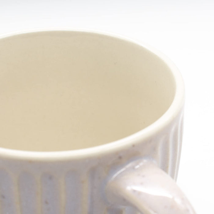 Aito Ripple Ripple Mug 330ml Beige Mino Ware Japan 266403