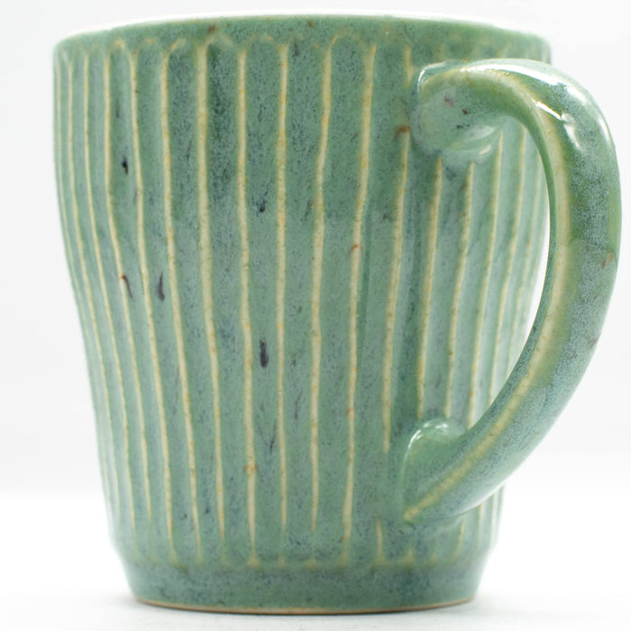 Aito Ripple Mug 330ml Light Green Mino Ware Japan 266404