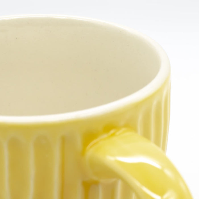 Aito Ripple Mug 330ml Yellow MW/DW Safe Japan 266344