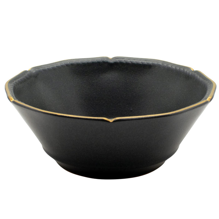 Aito Bowl Stitch Salad Bowl Pot 15cm Black Mino Ware Japan 111061