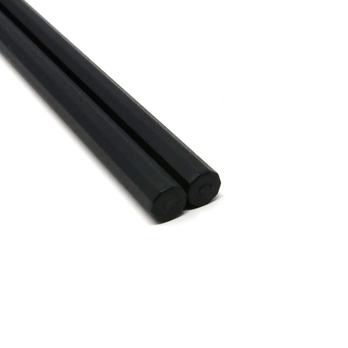 Akebono 21Cm Black Decagonal Non-Slip Noodle Chopsticks - Japanese Kitchen Essential