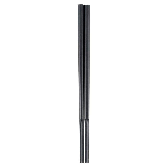 Akebono Extra Thick Black Decagonal Noodle Chopsticks - 23cm