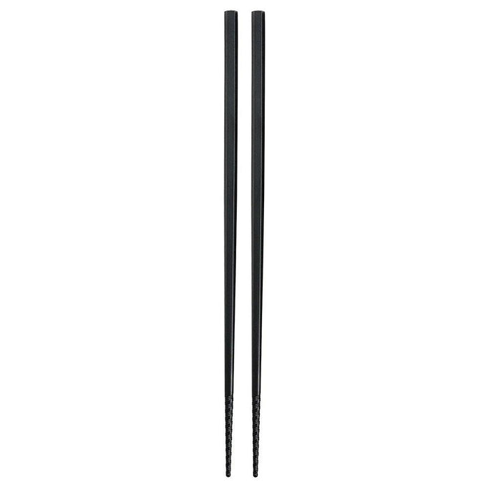 Akebono Black Hexagonal Tornado Line Chopsticks - 22.5cm