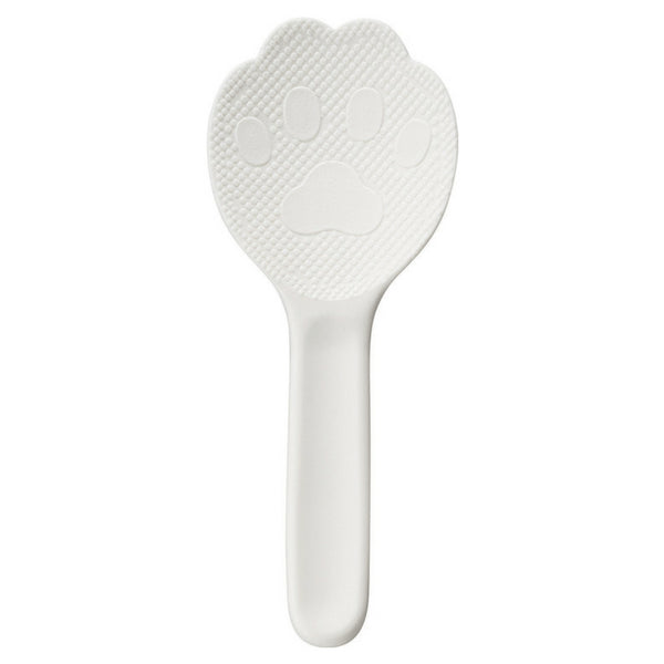 Akebono Non-Stick Cat Paw Shamoji Rice Spatula - White (19.2cm)