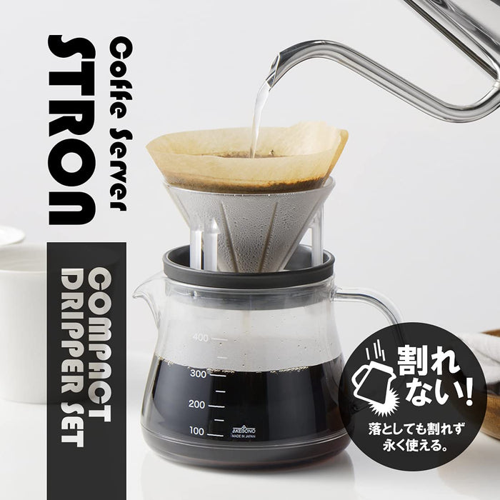 Akebono Sangyo 咖啡杯 Storon 400 3 杯套裝黑色 TW-3762 Tritan 樹脂透明微波爐適用