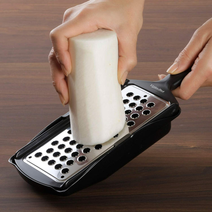 Shimomura Kougyou Antibac VB-608 Dishwasher Safe Japan Made Black Slicer Container