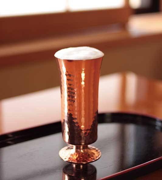 Asahi Copper Footed 160Ml Beer Glass - Authentic Japanese Craftsmanship