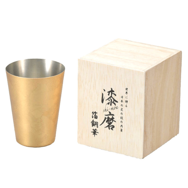 Asahi Kanazawa Gold Leaf Copper Tumbler 350ml - Gift Boxed