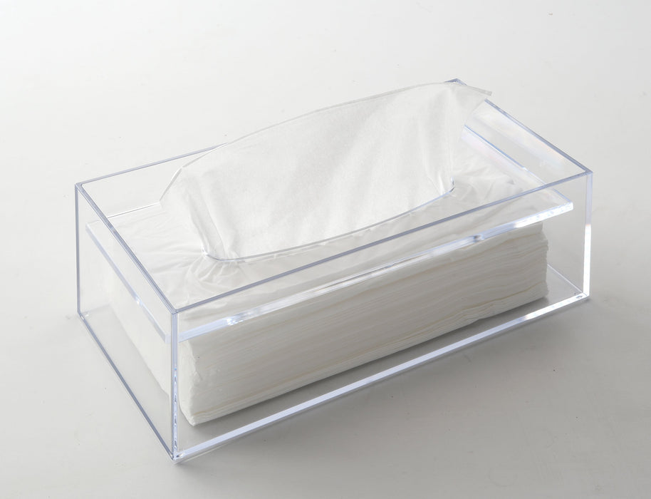 Rectangular Transparent Tissue Case by Butterfly Plastic Industry Japan - 125X244X86H (Mm)