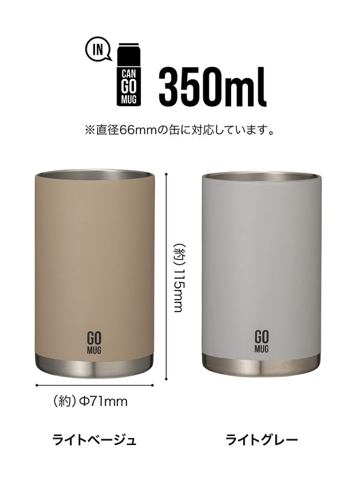 CB Japan Can Holder Gray 350ml Stainless Steel Vacuum Insulated 2-Layer