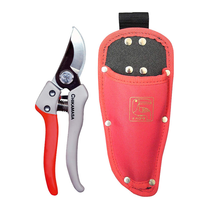 Chikamasa Pruning Shears 8+Set PSB8G+Cs Case