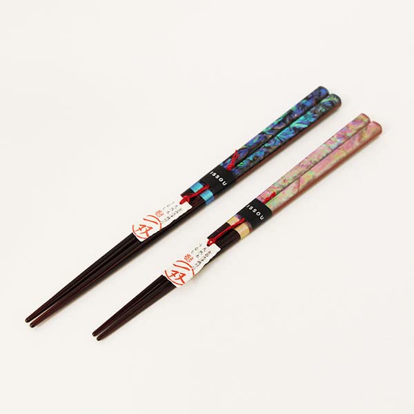 Kobayashi Lacquerware Miyabi Raden Chopsticks - 2 Pairs, Made in Japan